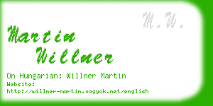 martin willner business card